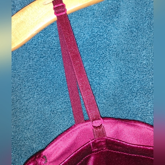 🔴 SALE NWT Haute Monde Burgundy Velvet Bodysuit - Picture 4 of 6